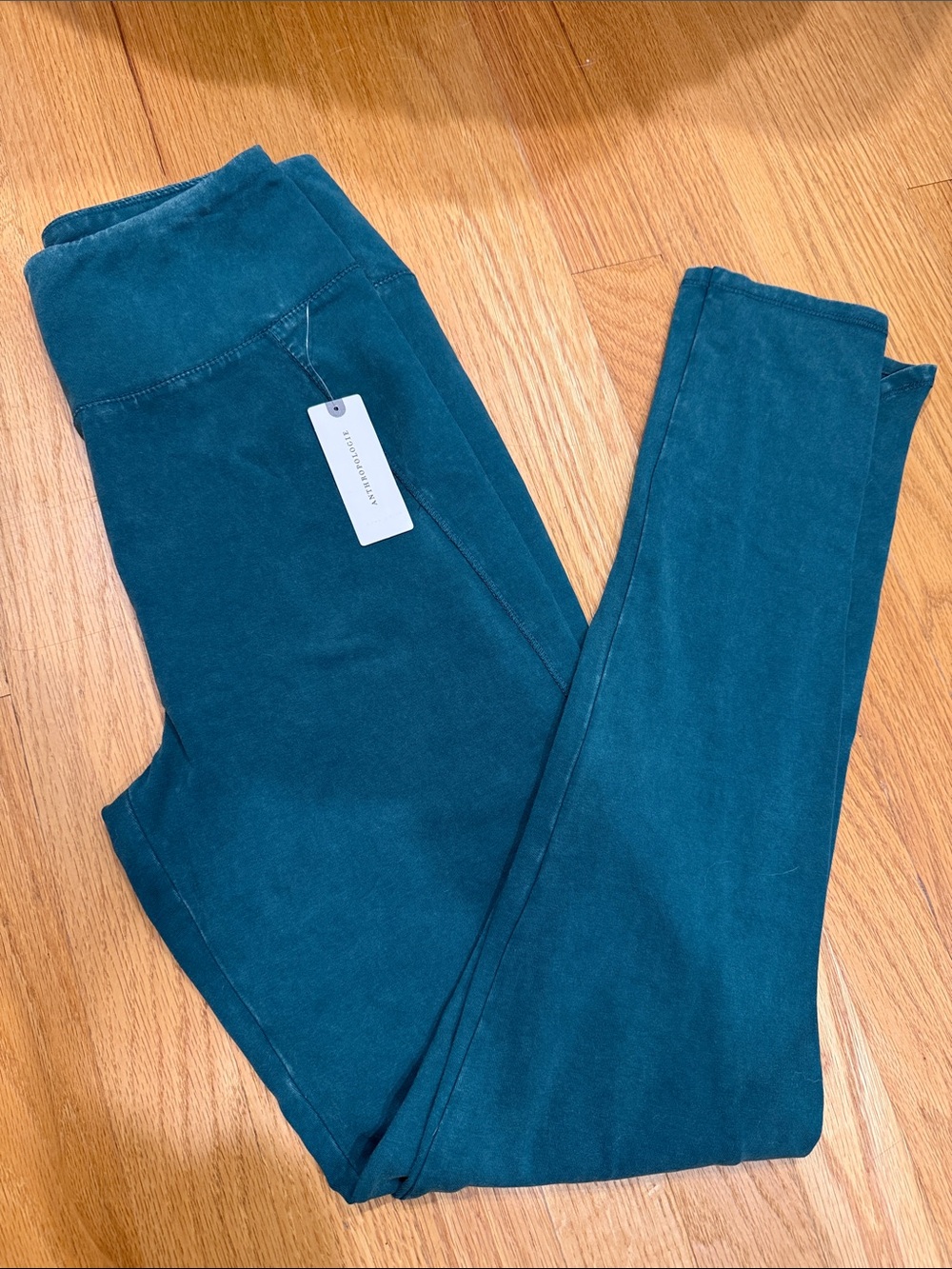 Anthropologie Teal Pull-On Jeggings
